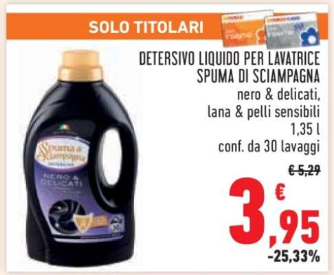 Detersivo Liquido per Lavatrice Spuma di Sciampagna