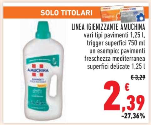 LINEA IGIENIZZANTE AMUCHINA