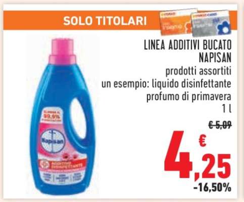 LINEA ADDITIVI BUCATO NAPISAN