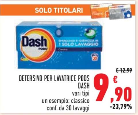 DETERSIVO PER LAVATRICE PODS DASH