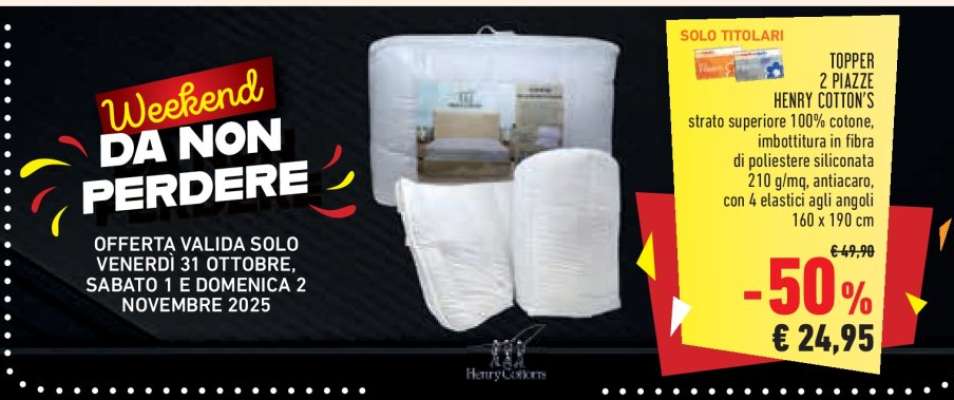 TOPPER 2 PIAZZE HENRY COTTON'S