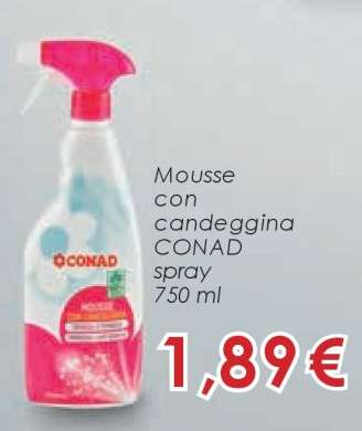 Mousse con candeggina CONAD spray