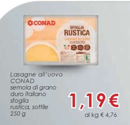Lasagne all'uovo CONAD