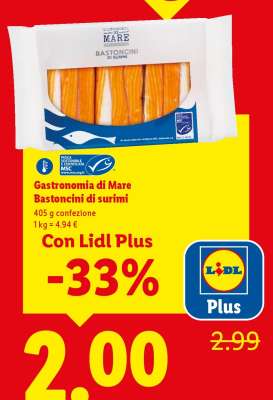 Gastronomia di Mare Bastoncini di surimi