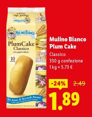 Mulino Bianco Plum Cake