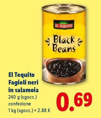 El Tequito Fagioli neri in salamoia