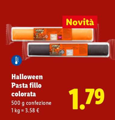 Halloween Pasta fillo colorata
