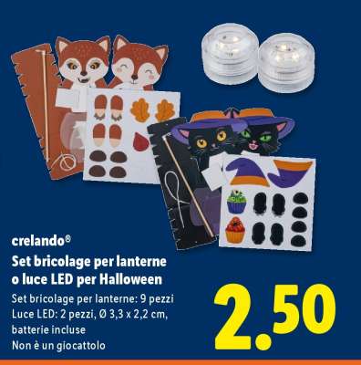crelando® Set bricolage per lanterne o luce LED per Halloween