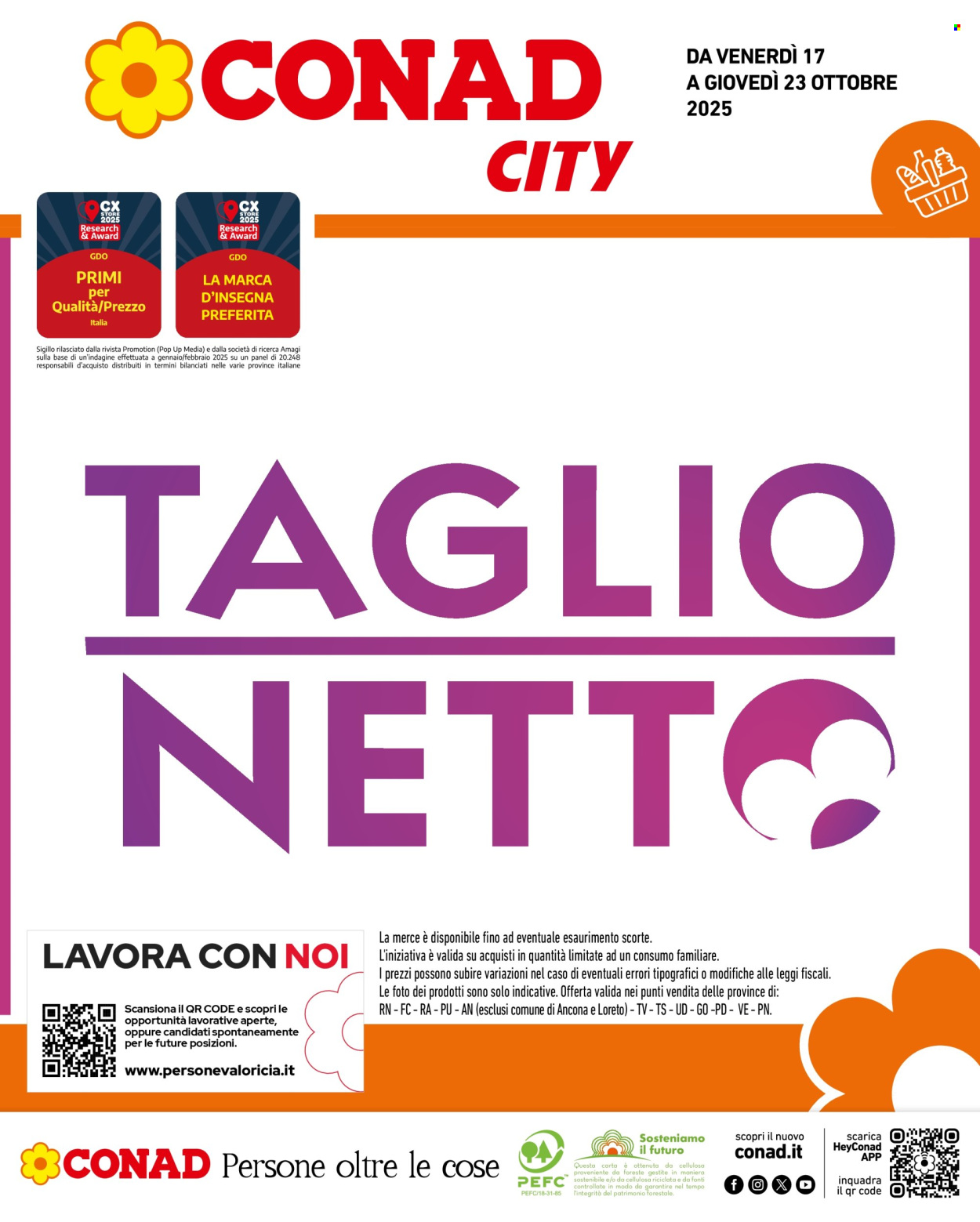 Volantino Conad City - 17/10/2025 - 23/10/2025. Pagina 1
