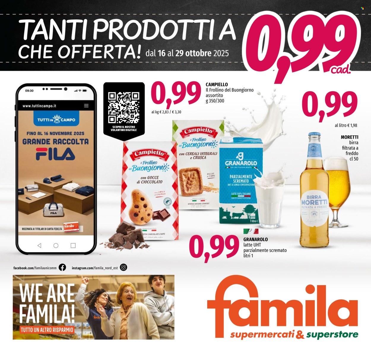 Volantino Famila - 16/10/2025 - 29/10/2025. Pagina 1