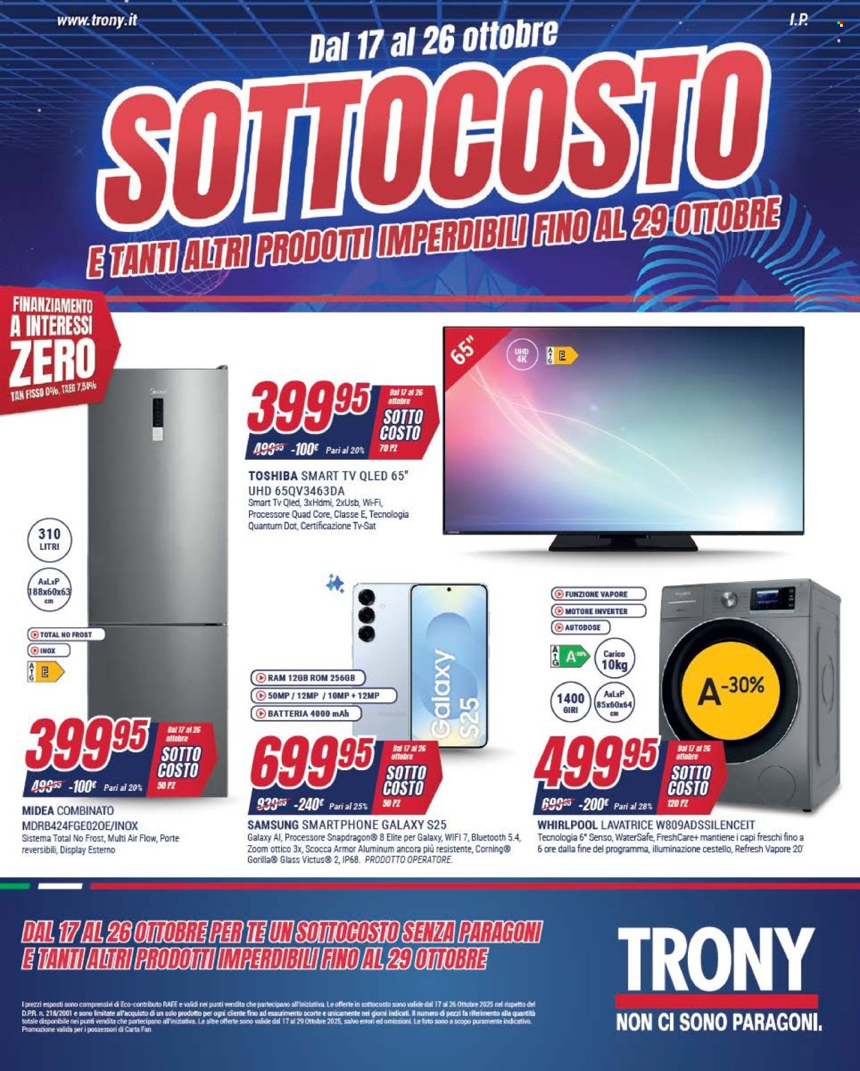Volantino Trony - 17/10/2025 - 29/10/2025. Pagina 1