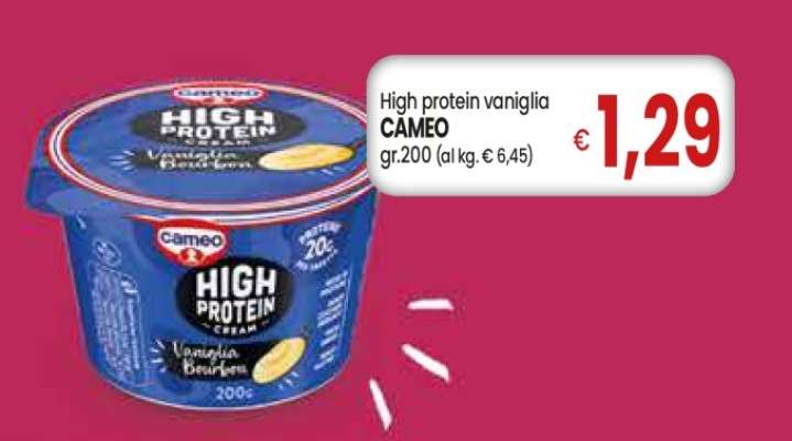 High protein vaniglia CAMEO