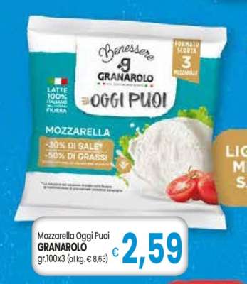 MOZZARELLA OGGI PUOI GRANAROLO