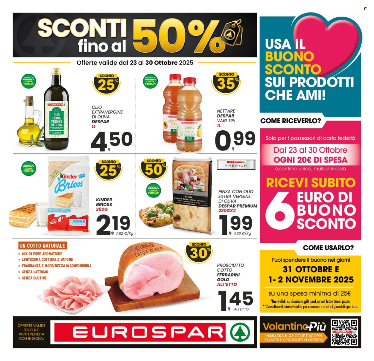 Volantino Eurospar - 23/10/2025 - 30/10/2025. Pagina 1
