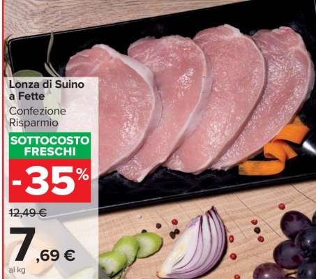 Lonza di Suino a Fette