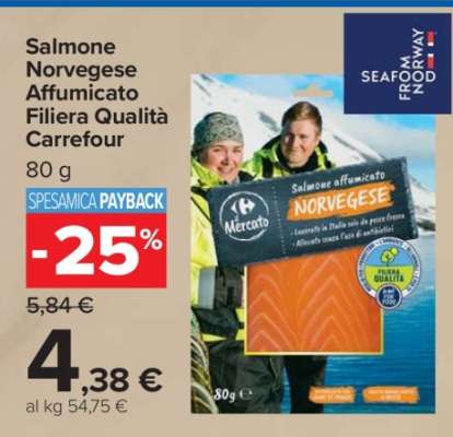 Salmone Norvegese Affumicato Filiera Qualità Carrefour