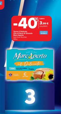 Tonno Il Delicato Olio di Semi di Girasole Mare Aperto
