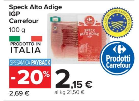 Speck Alto Adige IGP Carrefour