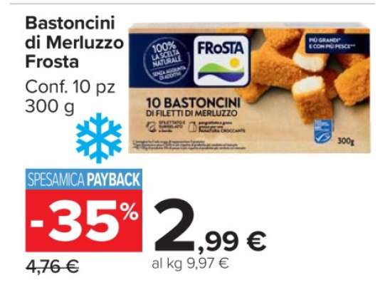 BASTONCINI DI MERLUZZO FROSTA