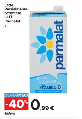 Latte Parzialmente Scremato UHT Parmalat