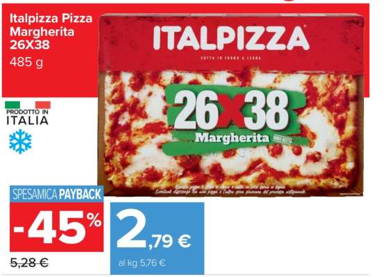 Italpizza Pizza Margherita 26x38