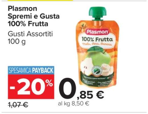 Plasmon Spremi e Gusta 100% Frutta