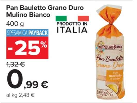 Pan Bauletto Grano Duro Mulino Bianco