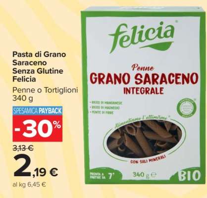 Pasta di Grano Saraceno Senza Glutine Felicia