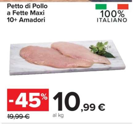Petto di Pollo a Fette Maxi 10+ Amadori