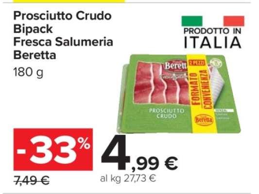 Prosciutto Crudo Bipack Fresca Salumeria Beretta