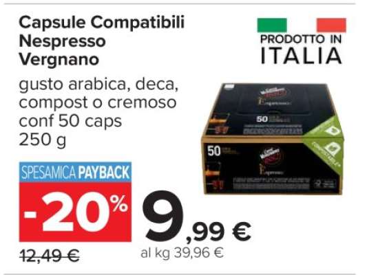 Capsule Compatibili Nespresso Vergnano