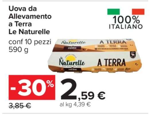 Uova da Allevamento a Terra Le Naturelle