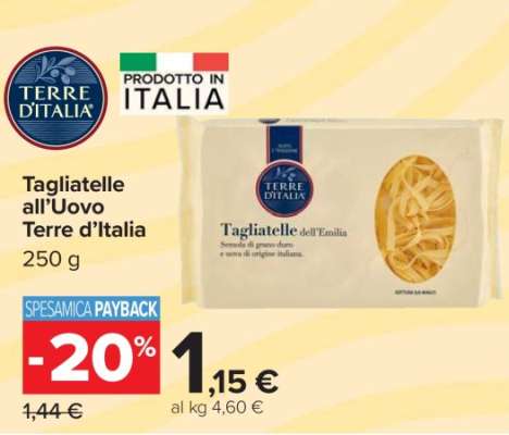 Tagliatelle all’Uovo Terre d’Italia