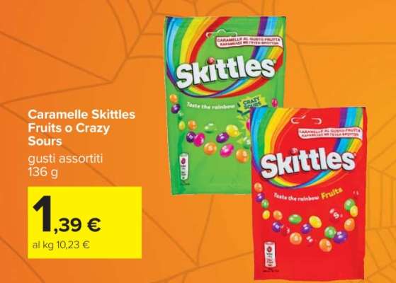 Caramelle Skittles Fruits o Crazy Sours