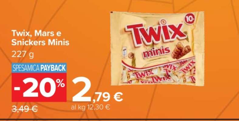 Twix, Mars e Snickers Minis