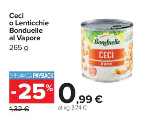 Ceci o Lenticchie Bonduelle al Vapore