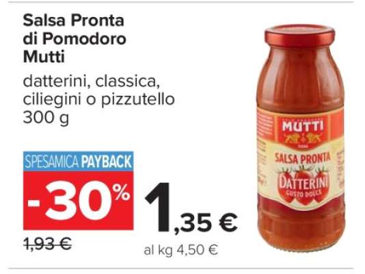 SALSA PRONTA DI POMODORO MUTTI
