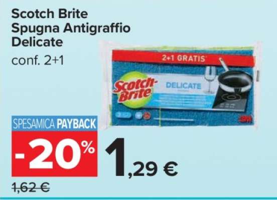 Scotch Brite Spugna Antigraffio Delicate