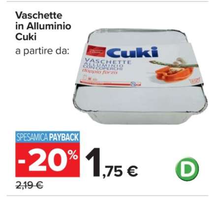 Vaschette in alluminio CUKI