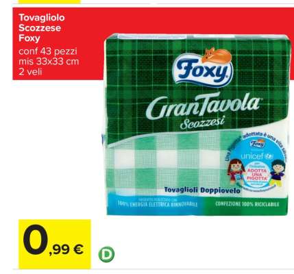 Tovagliolo Scozzese Foxy
