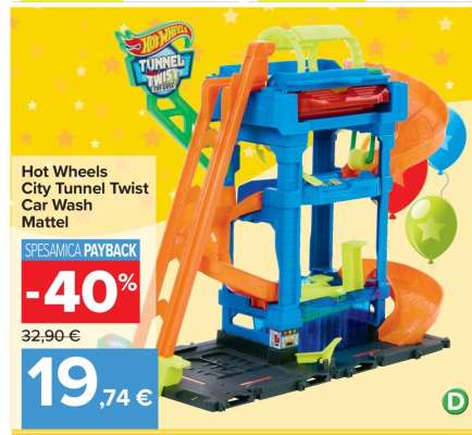 Hot Wheels City Tunnel Twist Car Wash Mattel