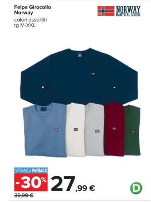 Felpa Girocollo Norway