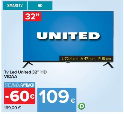 Tv Led United 32” HD