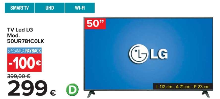TV Led LG Mod. 50UR781C0LK