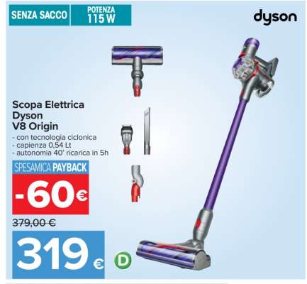 Scopa Elettrica Dyson V8 Origin