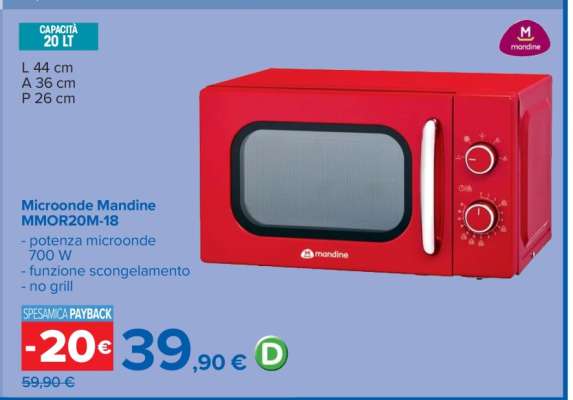 Microonde Mandine MMOR20M-18