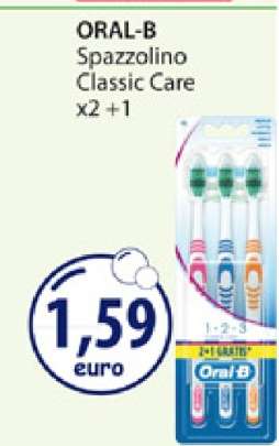 ORAL-B Spazzolino Classic Care x2 +1