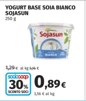 YOGURT BASE SOIA BIANCO SOJASUN