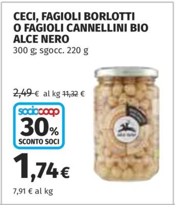 Ceci, Fagioli Borlotti o Fagioli Cannellini Bio Alce Nero
