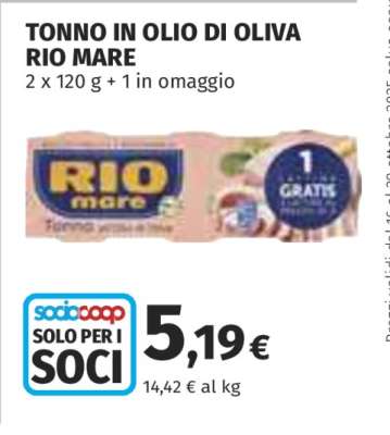 Tonno in olio di oliva Rio Mare